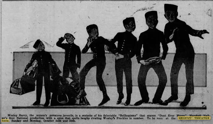 Regent Theatre - 1920 Ad